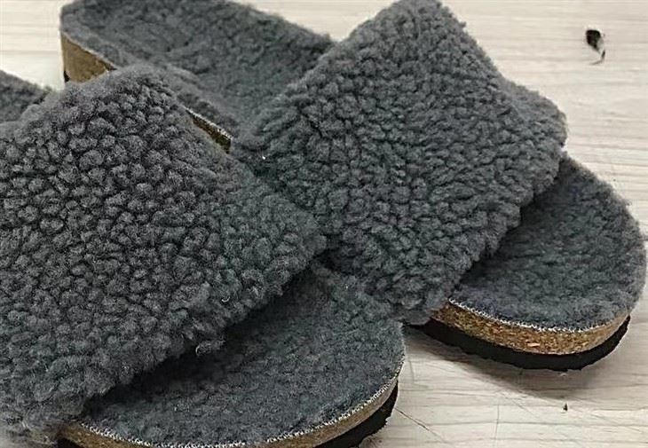 Wool fashion slippers details factory